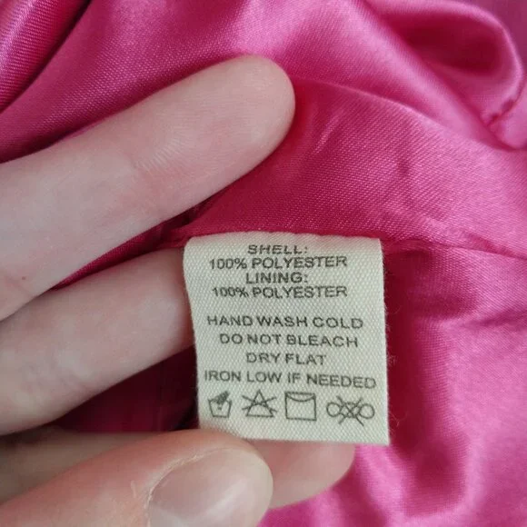 Pink Lily Faux Leather Double Breasted Jacket Blazer New Without Tag Size Large - Picture 10 of 10